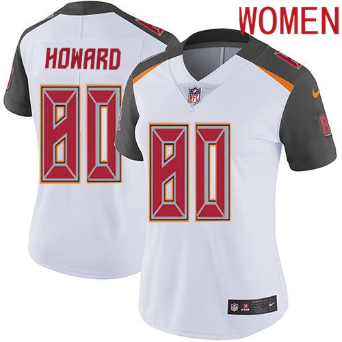 2019 Women Tampa Bay Buccaneers #80 Howard white Nike Vapor Untouchable Limited NFL Jersey->women nfl jersey->Women Jersey